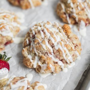 strawberry white chocolate chunk scones