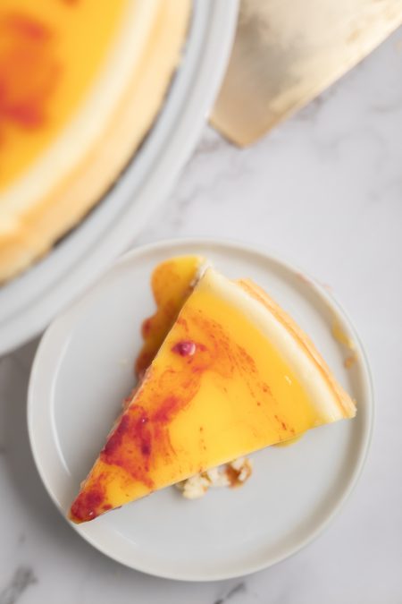 Vanilla Cheesecake Lemon Curd Topping