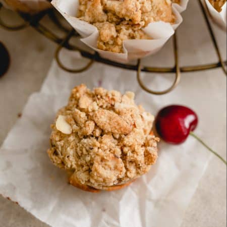Cherry Almond Muffins › Bread Baking Babe