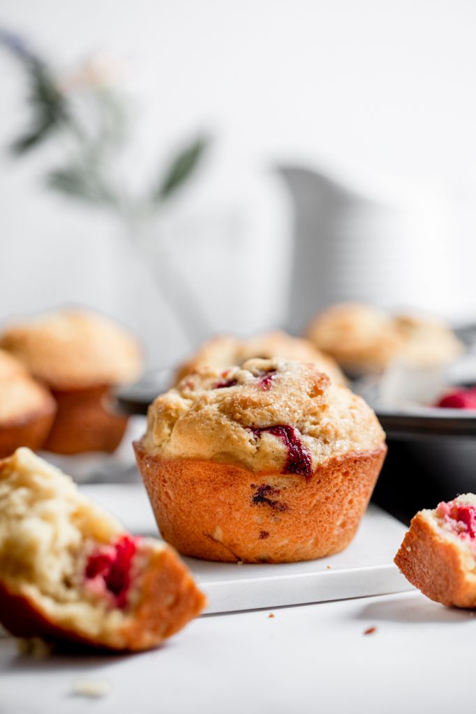 Raspberry buttermilk muffins