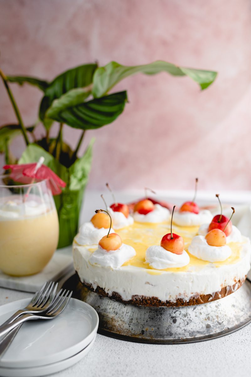 piña colada no bake cheesecake