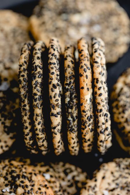 Black sesame white chocolate cookies