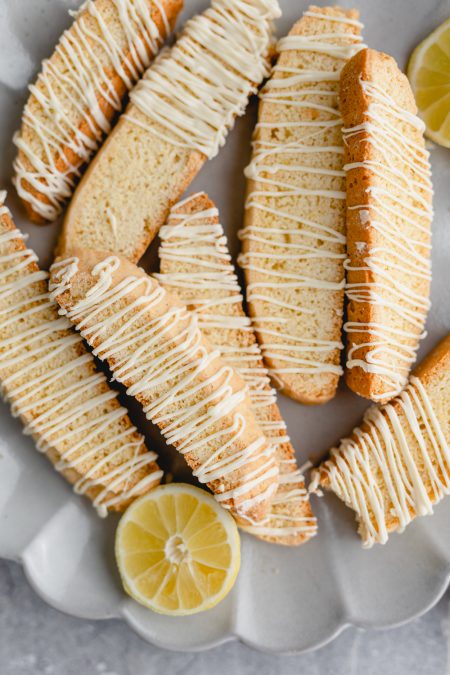 Lemon & White Chocolate Biscotti