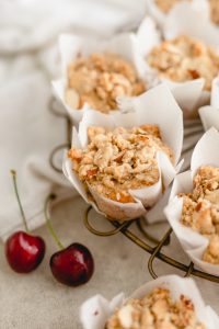 Cherry Almond Muffins › Bread Baking Babe