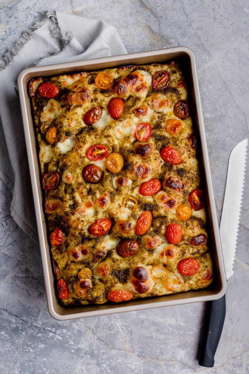 Pesto Caprese Focaccia