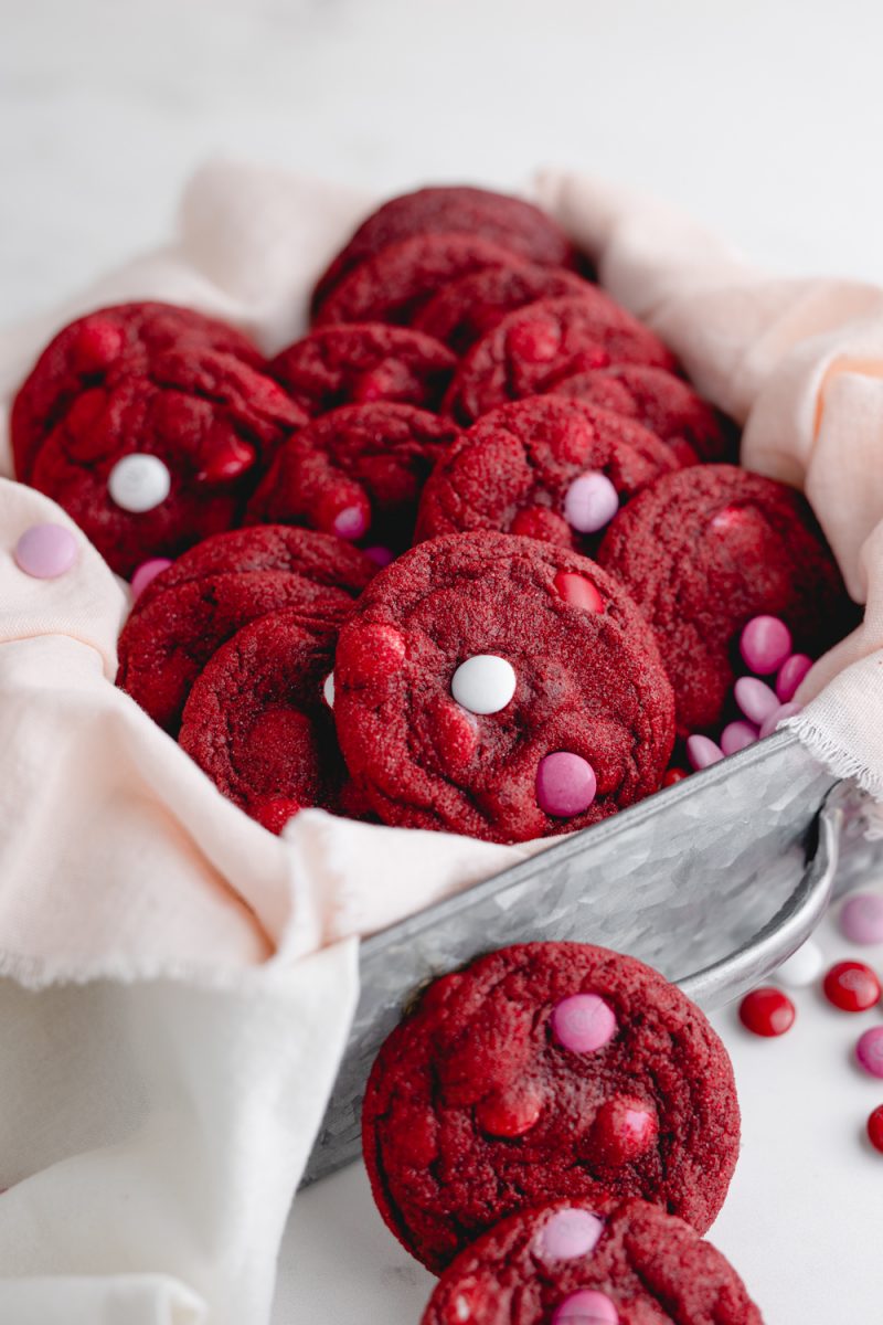 Red Velvet M&M Cookies