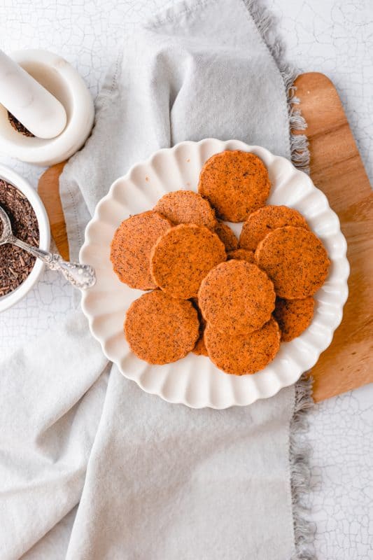Best Thai Tea Shortbread Cookies › Bread Baking Babe