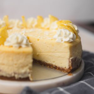 lemon white chocolate cheesecake