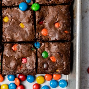 m&m brownies