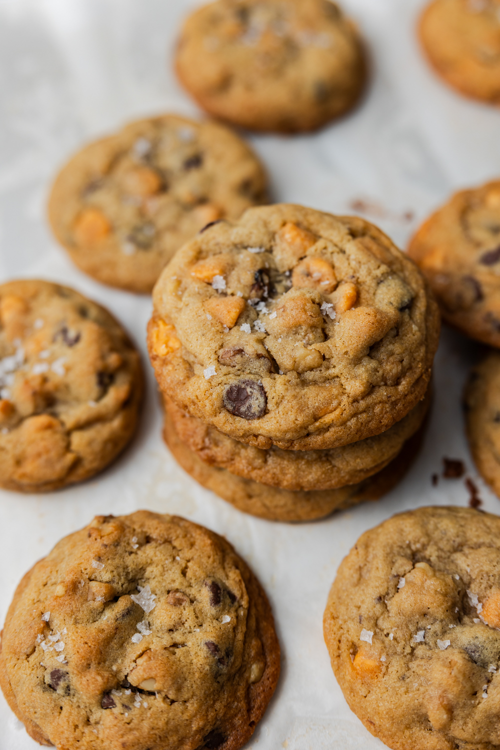 nutty butterscotch chocolate chip cookies