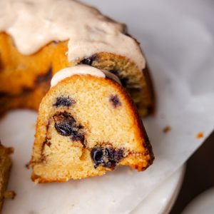 spiced blueberry bundt cake
