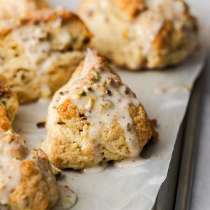brown butter pistachio scones