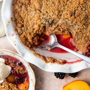 blackberry peach crumble