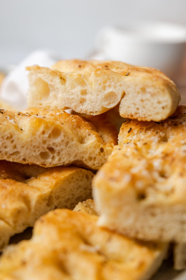 crispy thin focaccia